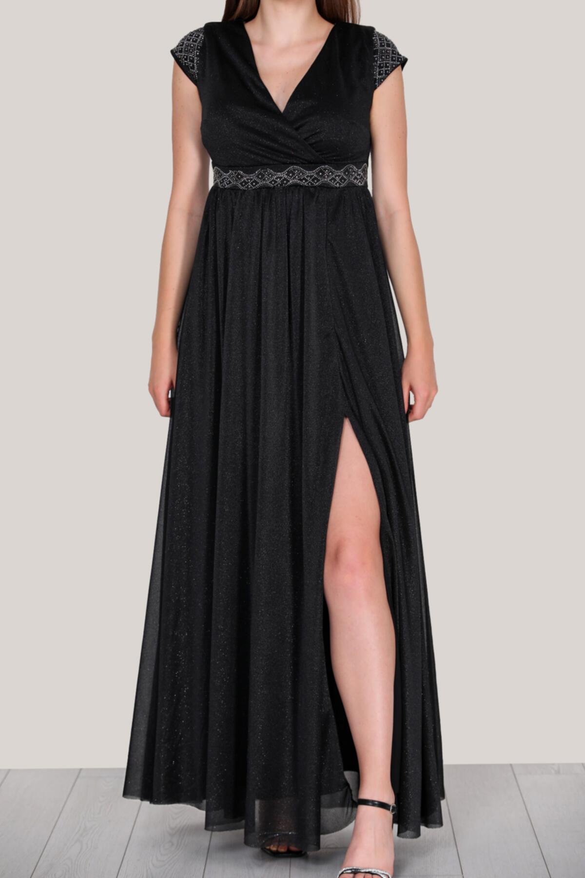 Langes Abendkleid, Schwarz