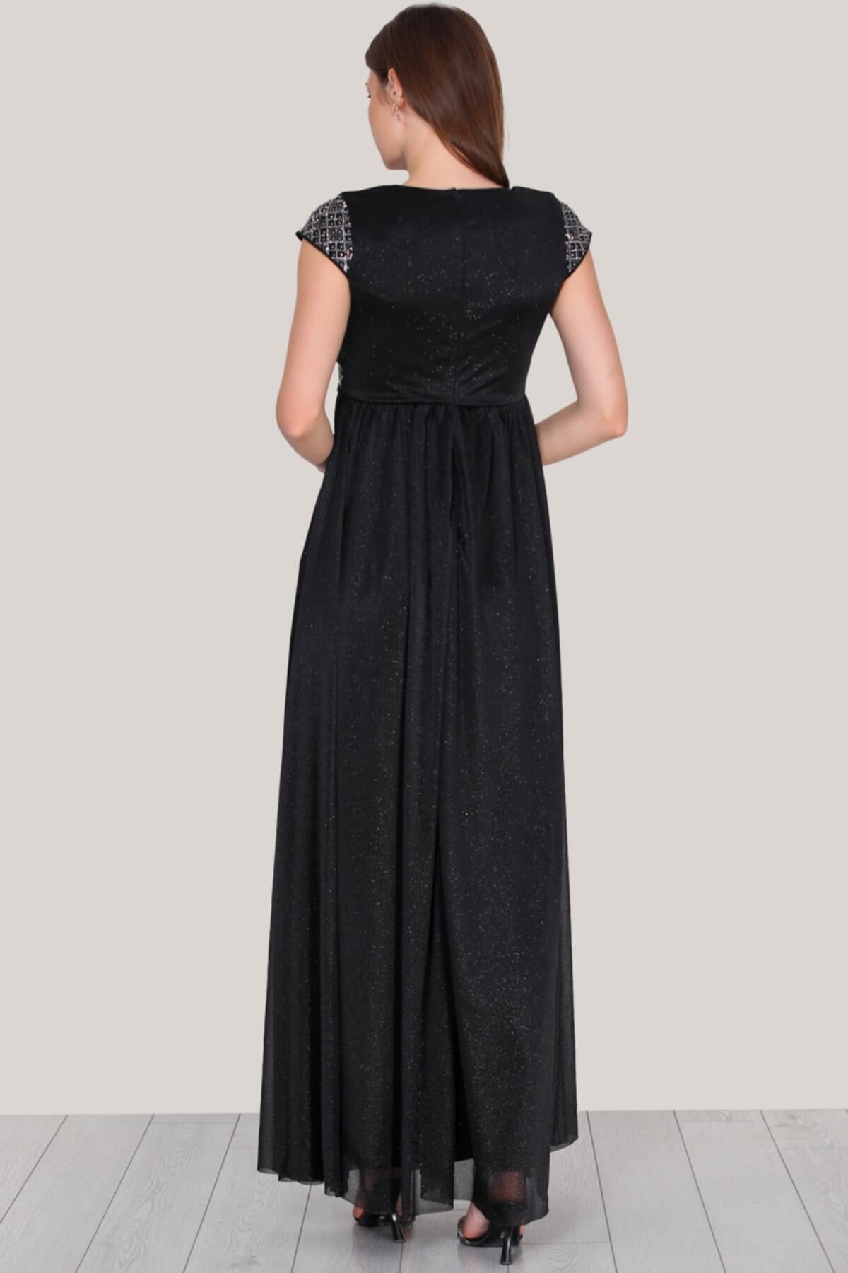 Langes Abendkleid, Schwarz