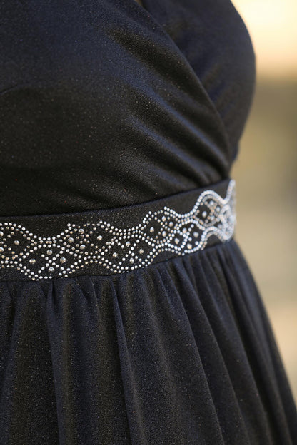 Langes Abendkleid, Schwarz