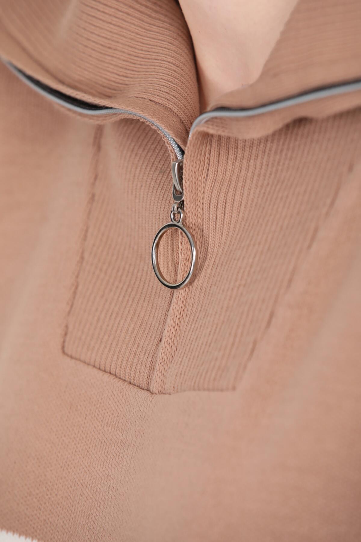 Knitted two-piece in beige one size - NTKM0007K3376VZN