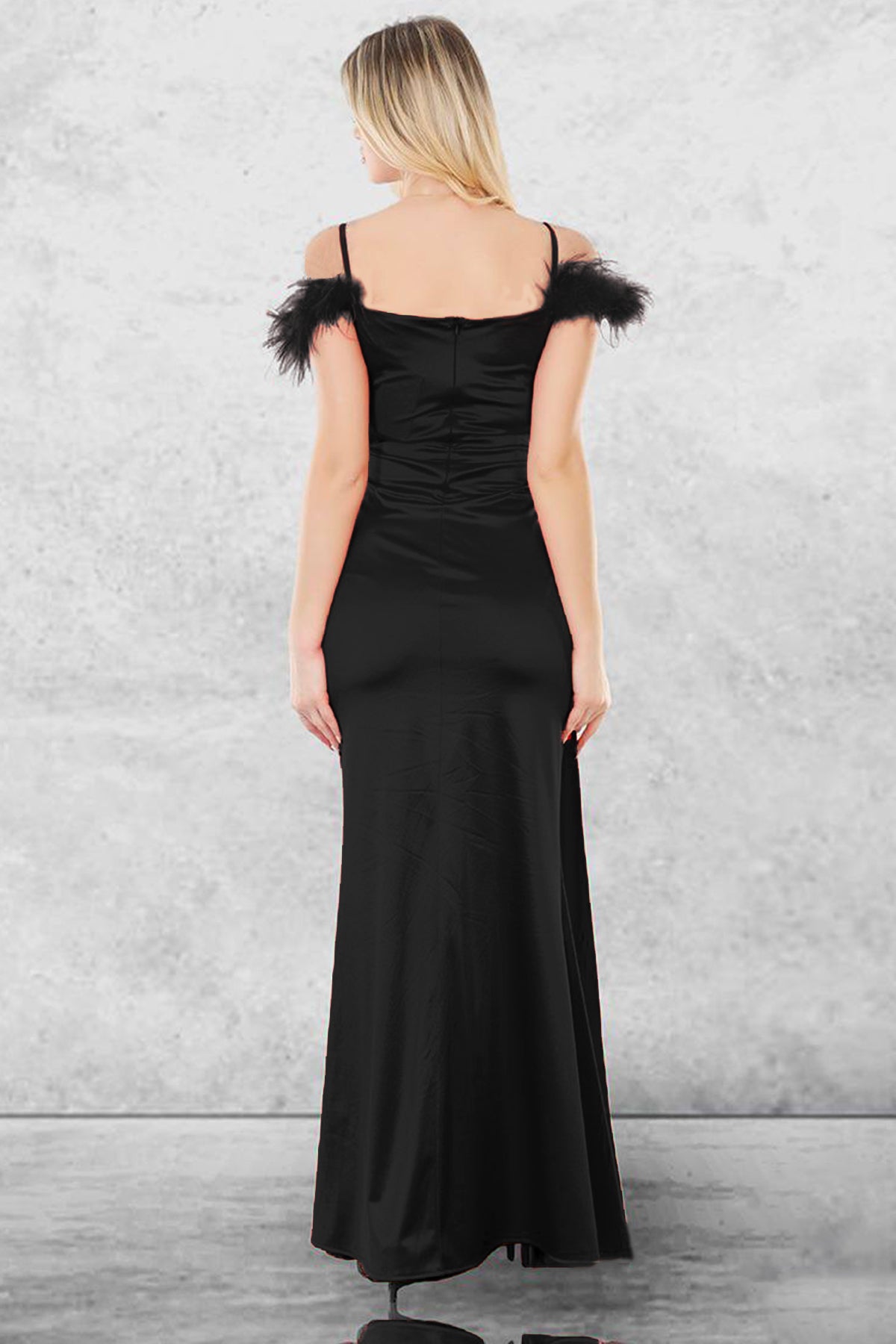 Langes Maxikleid Satin Hochzeitskleid Für Damen - NELB1000D9802SYH