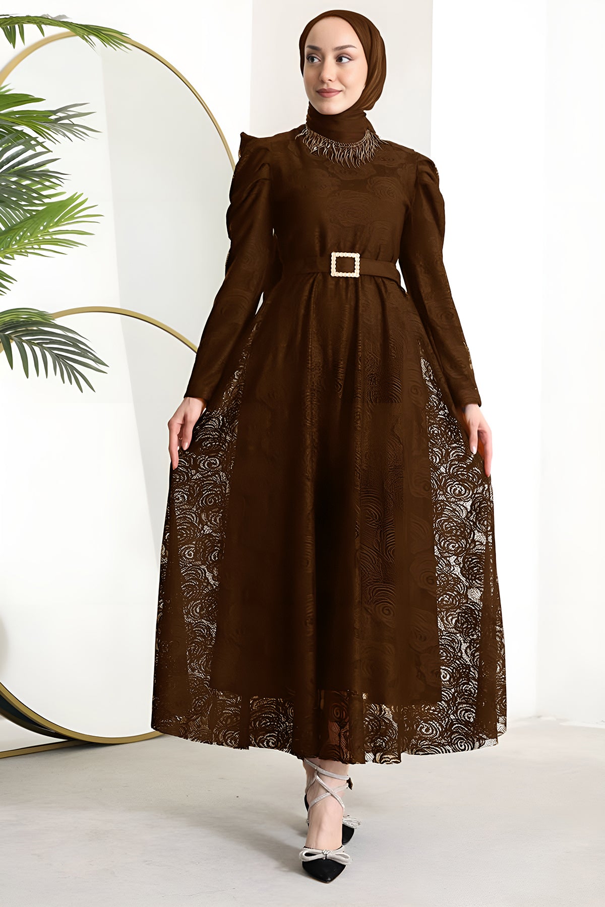 Long Dresses Abaya Hijab Dress Women - NELB0007D4645KHV