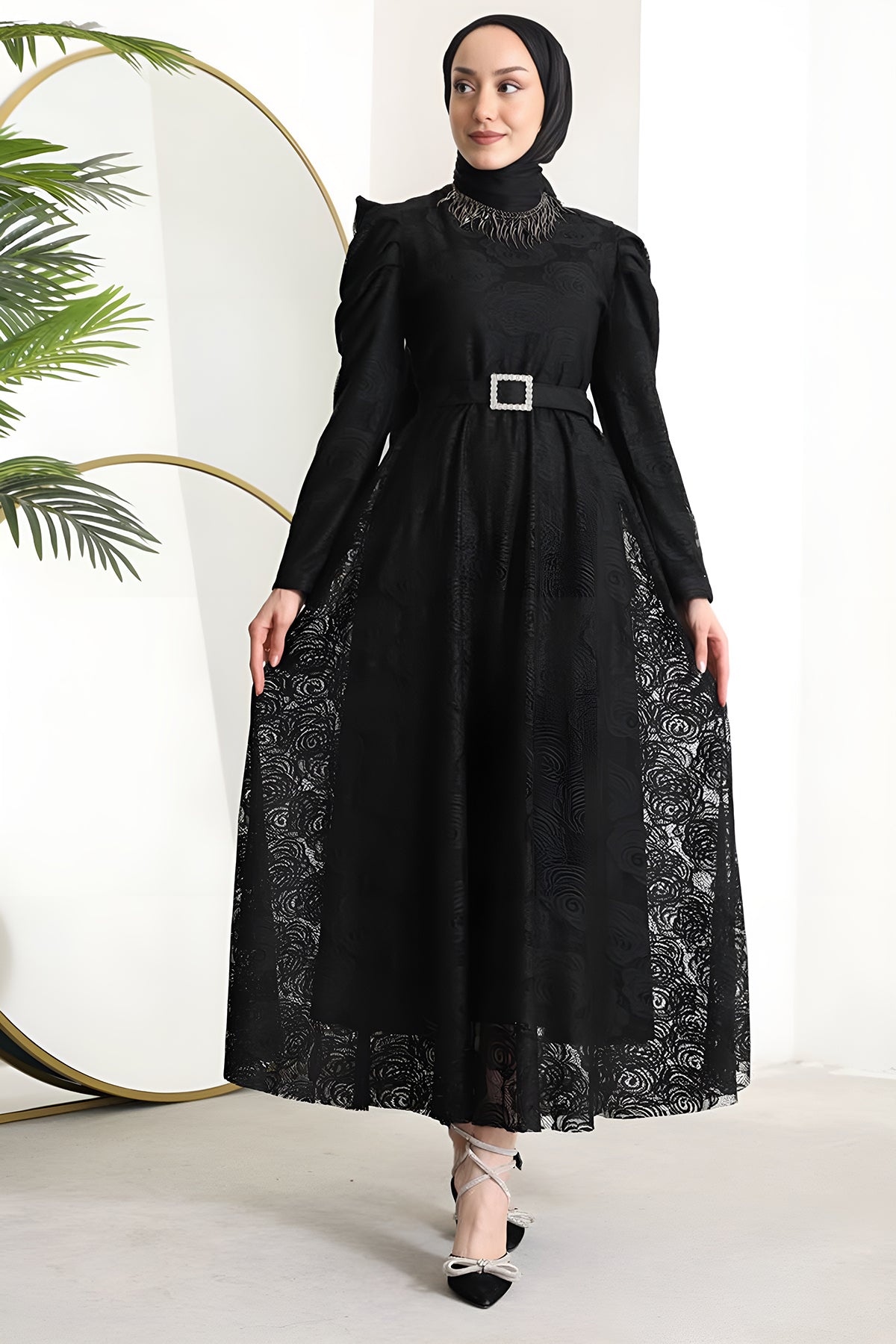Long Dresses Abaya Hijab Dress Women - NELB0007D4645SYH