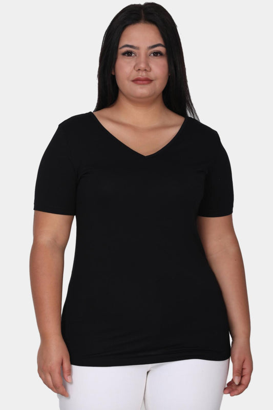 Bluse In Großen Größen — Schwarz