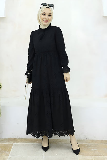 Lange jurk Abaya hijabjurk dames - NELB0007D4655SYH