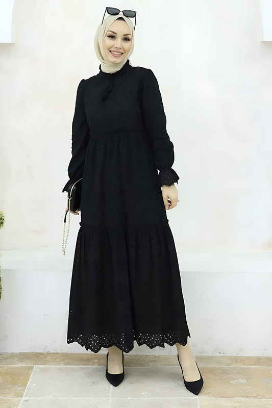 Langes Kleider Abaya Hijab Kleid Damen  - NELB0007D4655SYH
