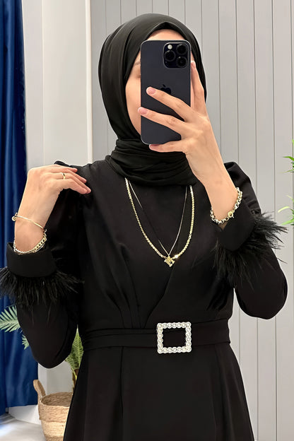 Langes Kleider Abaya Hijab Kleid Damen  - NELB0007D4671SYH