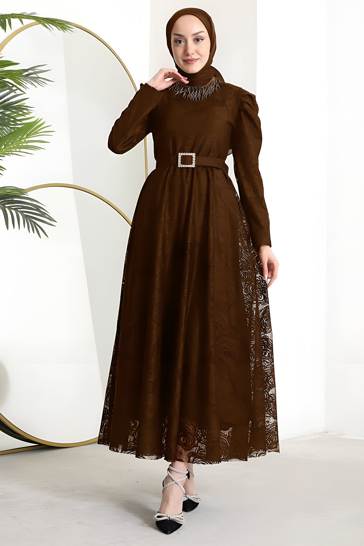 Long Dresses Abaya Hijab Dress Women - NELB0007D4645KHV