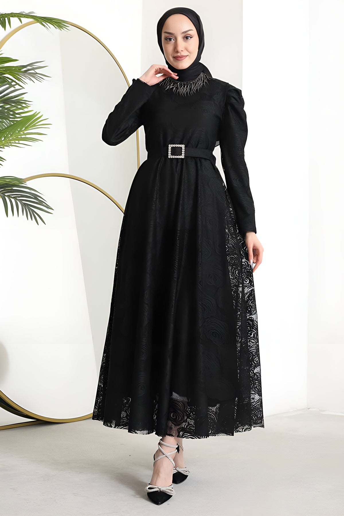 Long Dresses Abaya Hijab Dress Women - NELB0007D4645SYH
