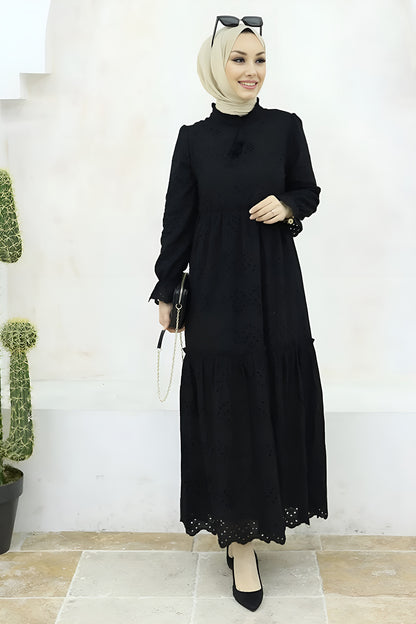 Lange jurk Abaya hijabjurk dames - NELB0007D4655SYH