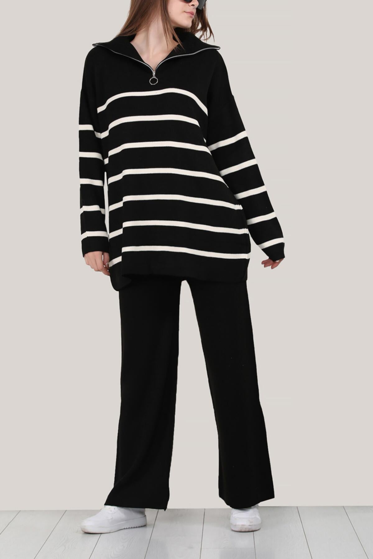 Gestrickter Zweiteiler in beige Einheitsgröße  - NTKM0007K3376SYH