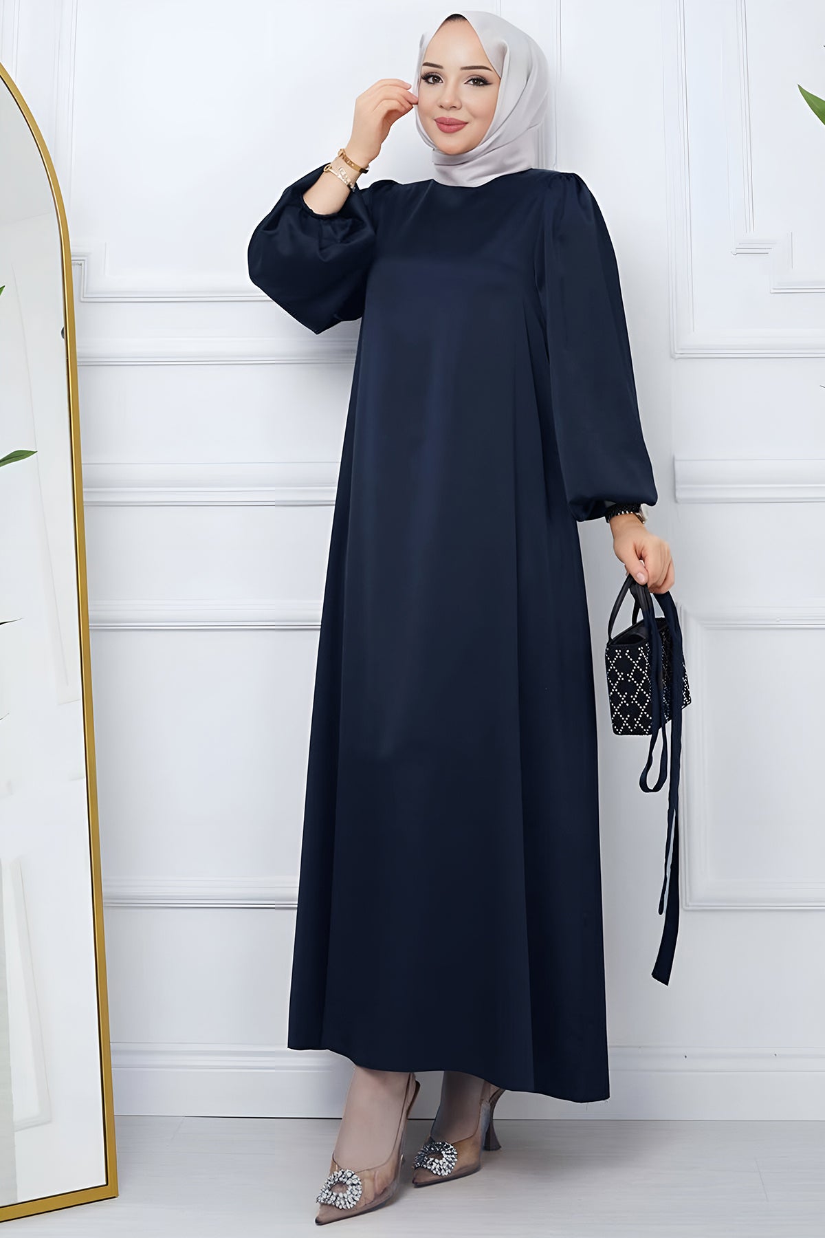 Langes Kleider Abaya Hijab Kleid Damen - NELB0007D4772LCV