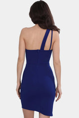 Mini - Robe Une Épaule — Bleu Roi