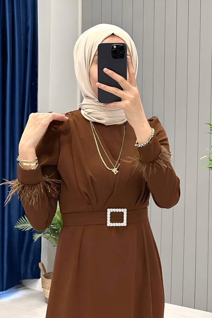 Langes Kleider Abaya Hijab Kleid Damen  - NELB0007D4671KHV