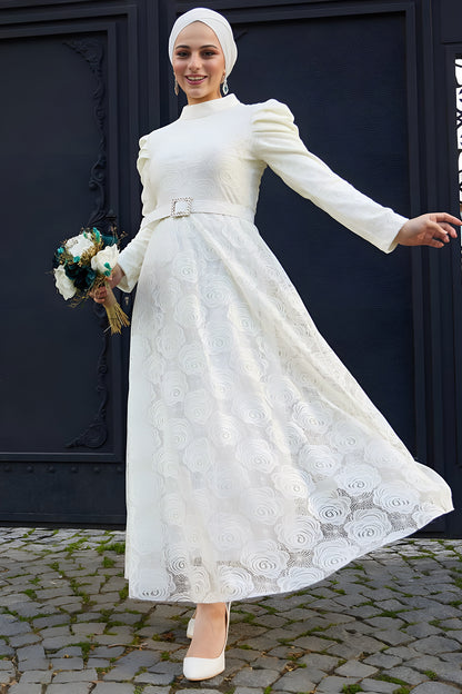Langes Kleider Abaya Hijab Kleid Damen  - NELB0007D4645EKR