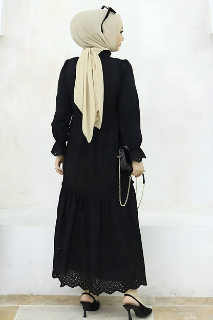 Lange jurk Abaya hijabjurk dames - NELB0007D4655SYH