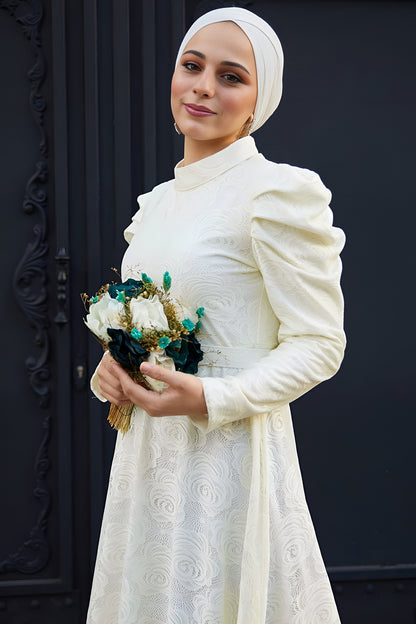 Langes Kleider Abaya Hijab Kleid Damen  - NELB0007D4645EKR