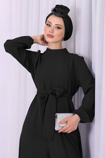 Langes Maxikleid Eleganten Hijab Kleid Damen - NTLM0007D4664SYH