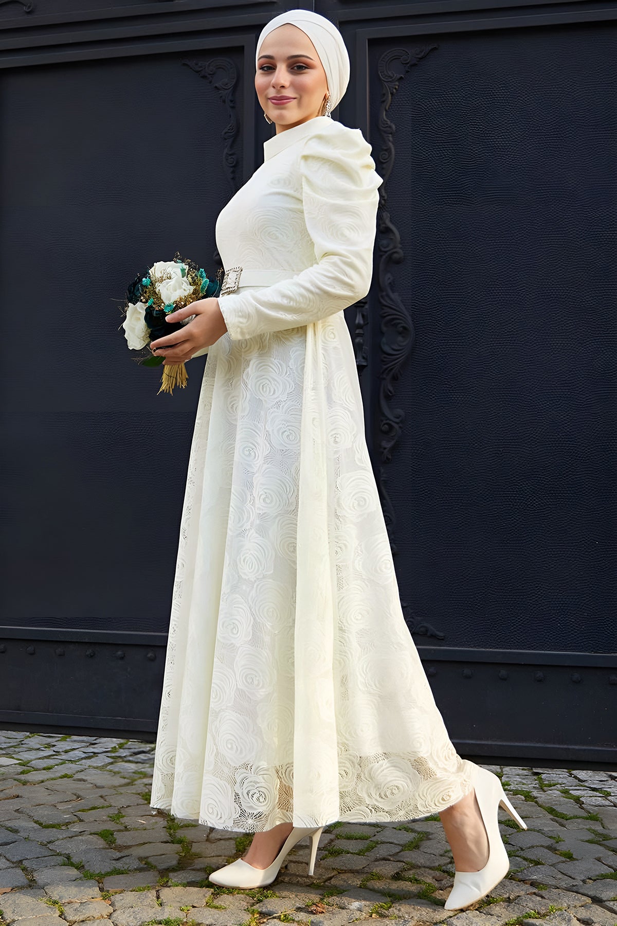 Langes Kleider Abaya Hijab Kleid Damen  - NELB0007D4645EKR