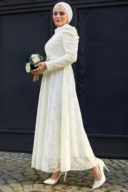 Langes Kleider Abaya Hijab Kleid Damen  - NELB0007D4645EKR