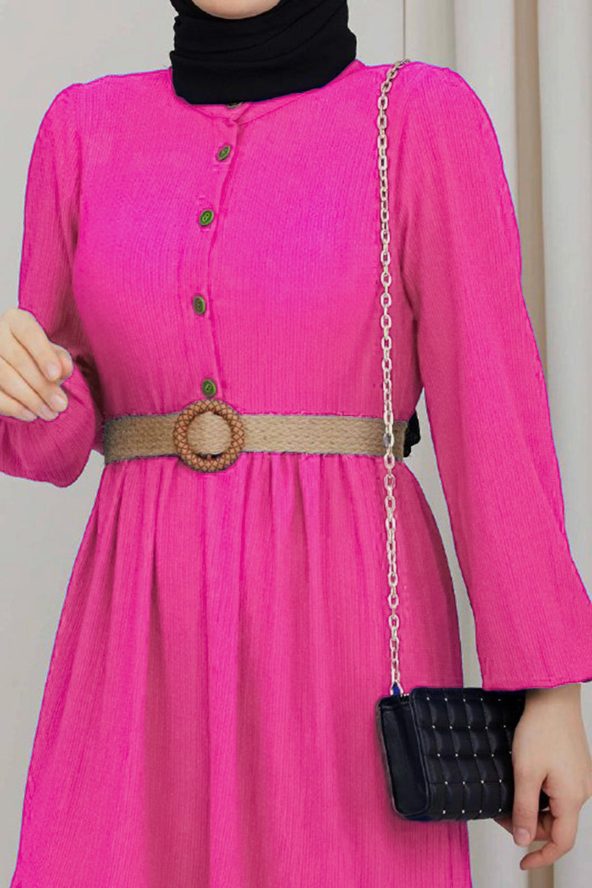 Langes Kleider Abaya Hijab Kleid Damen - NELB0007D0051PMB