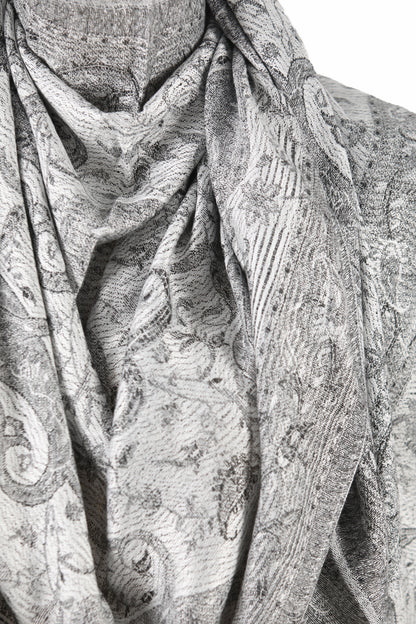 SJAALS DAMEN - ZİJDE BLEND -LANGE SJAAL - GRİJS - NŞAL0501D1000GRİ