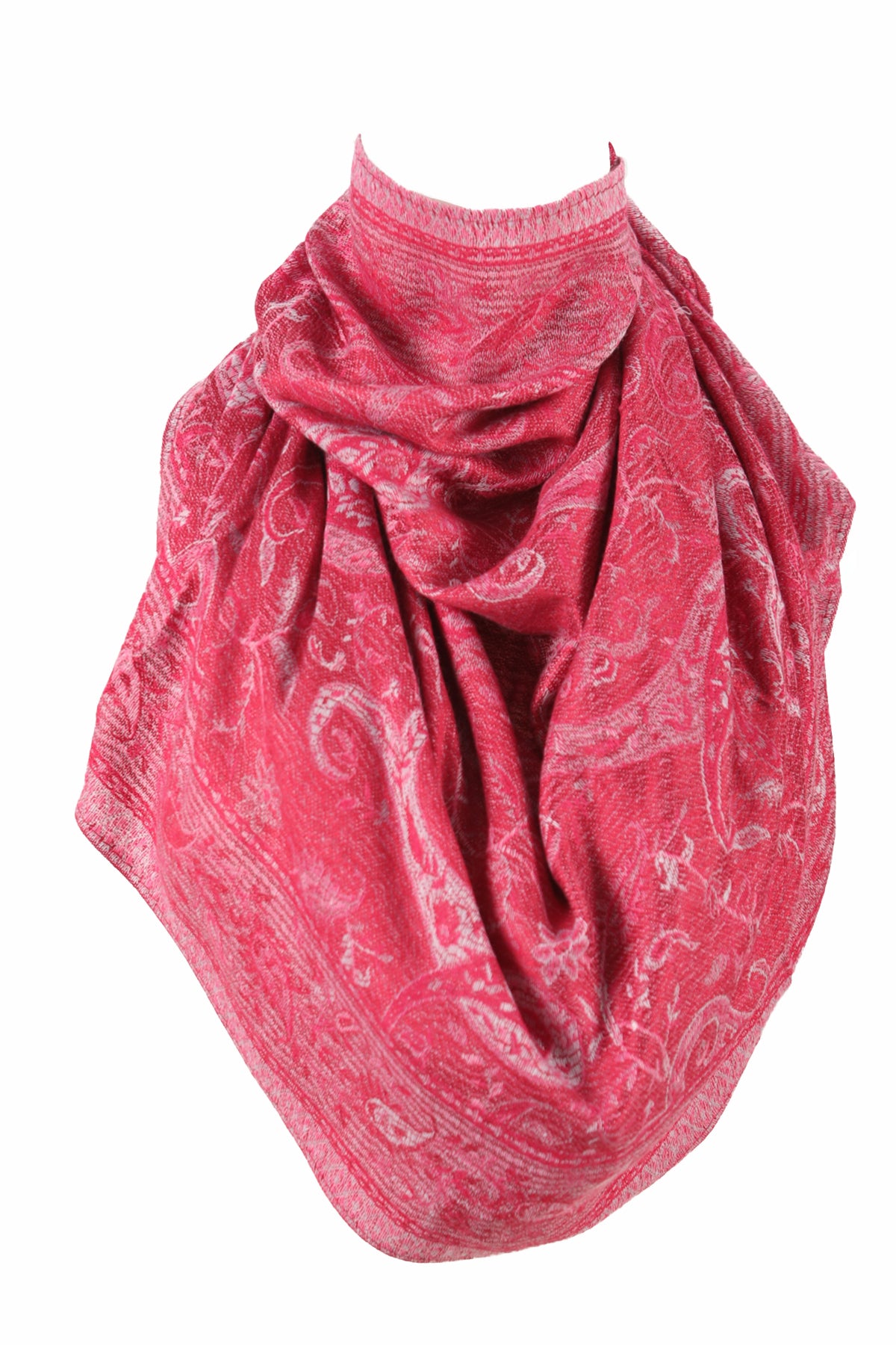 SJAALS DAMEN - ZİJDE BLEND -LANGE SJAAL - ROOD - NŞAL0501D1000KRZ