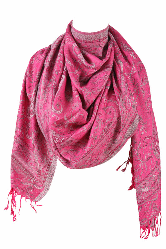 SJAALS DAMEN - ZİJDE BLEND -LANGE SJAAL - ROZE - NŞAL0501D1000PMB