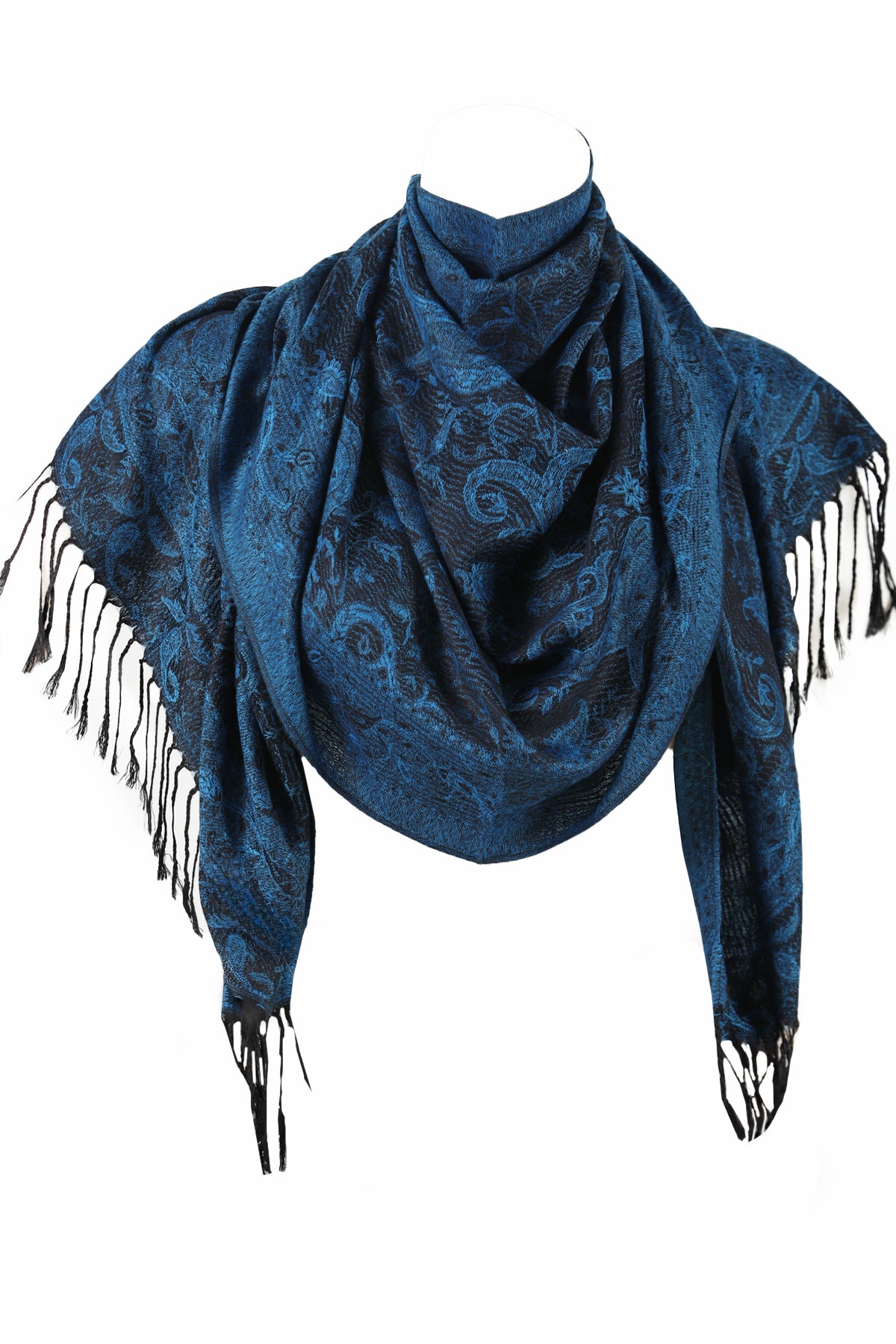 SCARVES WOMEN - ZİJDE BLEND -LONG SCARF - NAVY BLUE- NŞAL0501D1000LCV