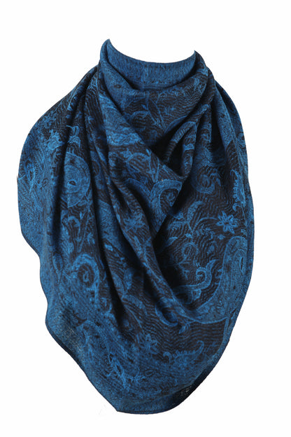 SCARVES WOMEN - ZİJDE BLEND -LONG SCARF - NAVY BLUE- NŞAL0501D1000LCV