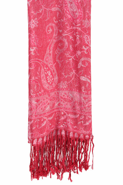 SJAALS DAMEN - ZİJDE BLEND -LANGE SJAAL - ROOD - NŞAL0501D1000KRZ