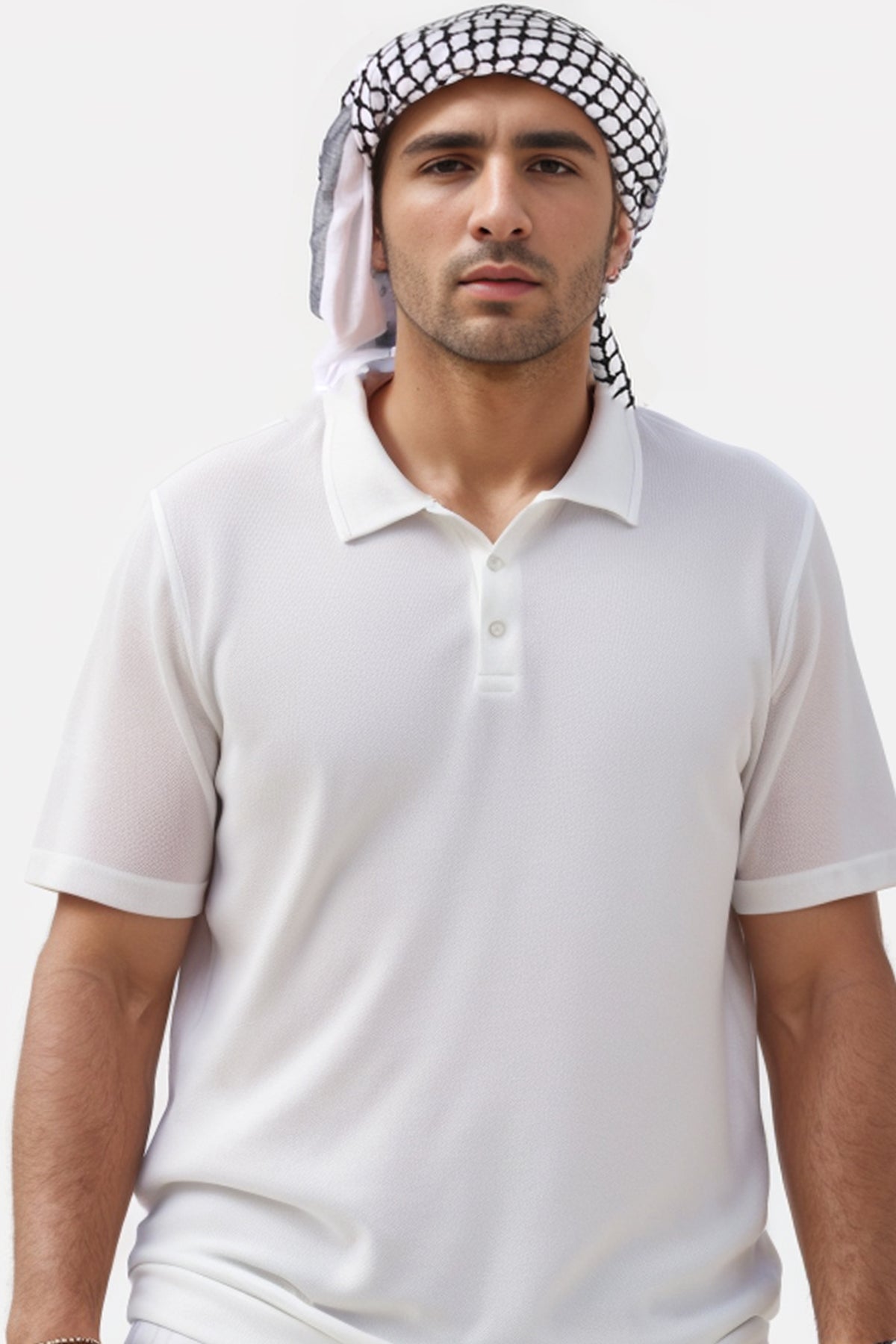 KEFFİYEH -ARABISCHER PALÄSTINENSISCHER SCHAL -ARAFAT SCHAL - PLO SCHAL -WÜSTE SCHAL- SHEMAGH SCHAL - SCHWARZ/WEIß - NŞAL0501D1002BLK