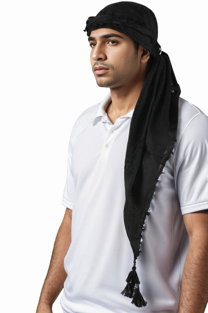 KEFFİYEH -ARAB PALESTIJNSE SJAAL -ARAFAT SJAAL - PLO SJAAL -DESERT SJAAL- SHEMAGH SJAAL - ZWART - NŞAL0501D1003SYH