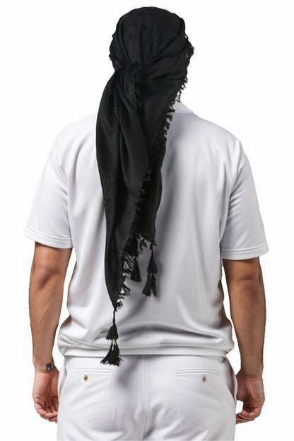 KEFFİYEH -ARAB PALESTIJNSE SJAAL -ARAFAT SJAAL - PLO SJAAL -DESERT SJAAL- SHEMAGH SJAAL - ZWART - NŞAL0501D1003SYH