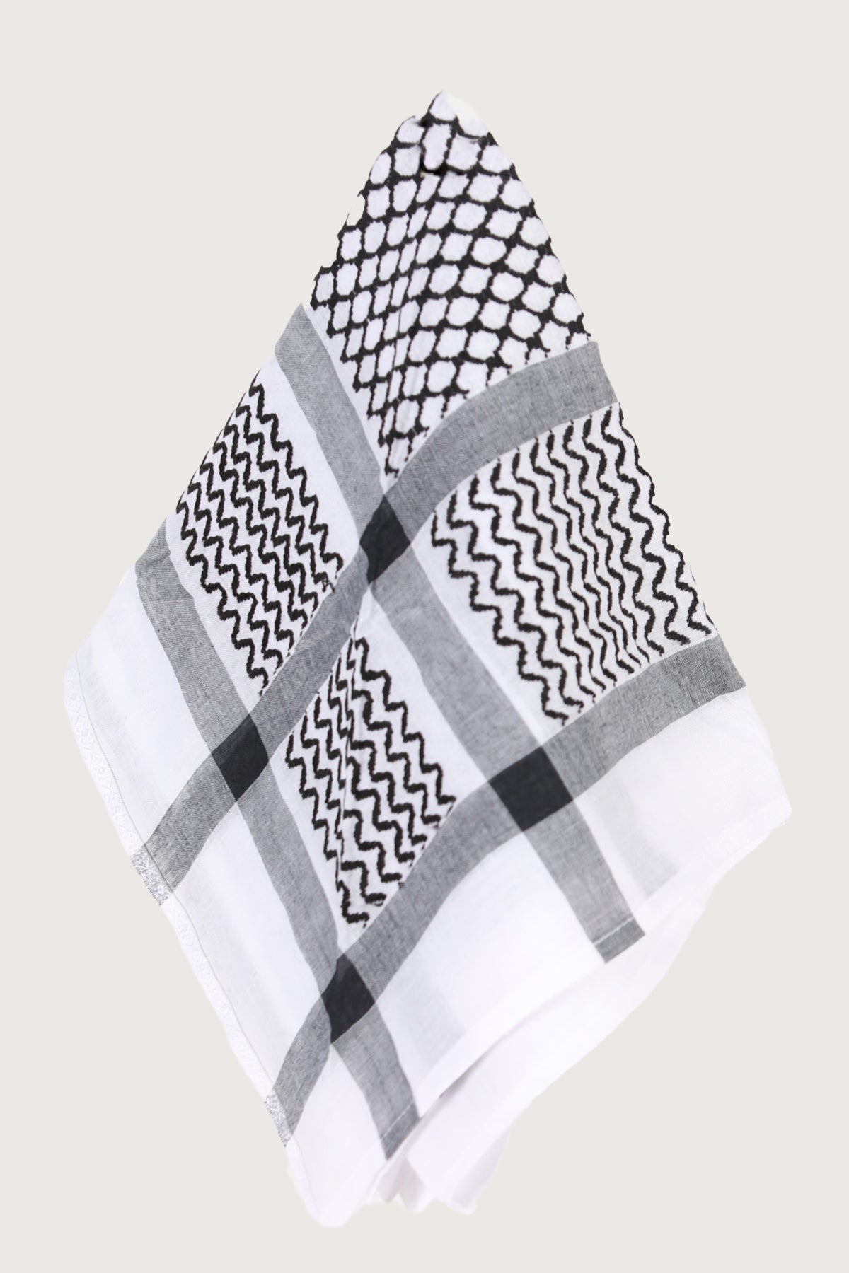 KEFFİYEH -ARABISCHER PALÄSTINENSISCHER SCHAL -ARAFAT SCHAL - PLO SCHAL -WÜSTE SCHAL- SHEMAGH SCHAL - SCHWARZ/WEIß - NŞAL0501D1002BLK