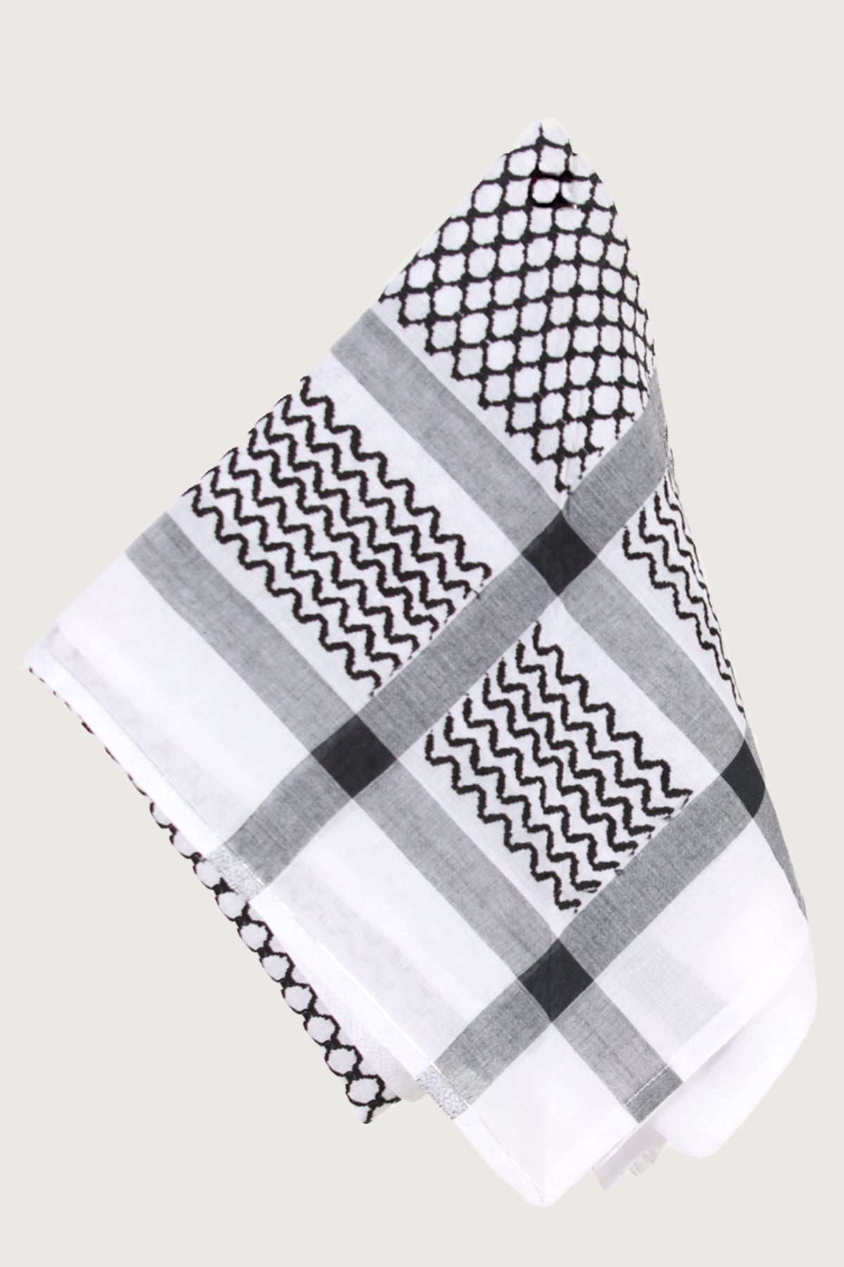 KEFFİYEH -ARABISCHER PALÄSTINENSISCHER SCHAL -ARAFAT SCHAL - PLO SCHAL -WÜSTE SCHAL- SHEMAGH SCHAL - SCHWARZ/WEIß - NŞAL0501D1002BLK