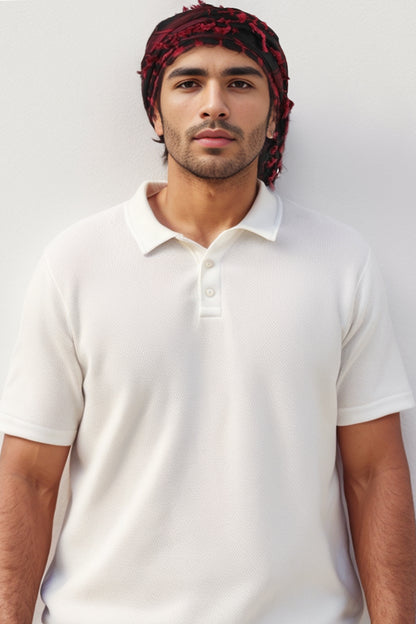 KEFFİYEH -ARABISCHER PALÄSTINENSISCHER SCHAL -ARAFAT SCHAL - PLO SCHAL -WÜSTENSCHAL- SHEMAGH SCHAL - BORDEAUX / SCHWARZ - NŞAL0501D1003BRD