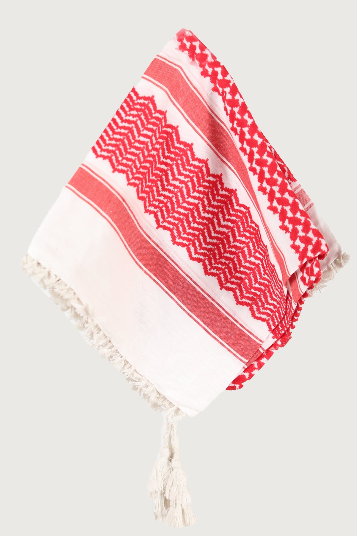 KEFFİYEH -ARAB PALEIS SJAAL -ARAFAT SJAAL - PLO SJAAL -DESERT SJAAL- SHEMAGH SJAAL - ROOD / WIT - NŞAL0501D1001KRZ