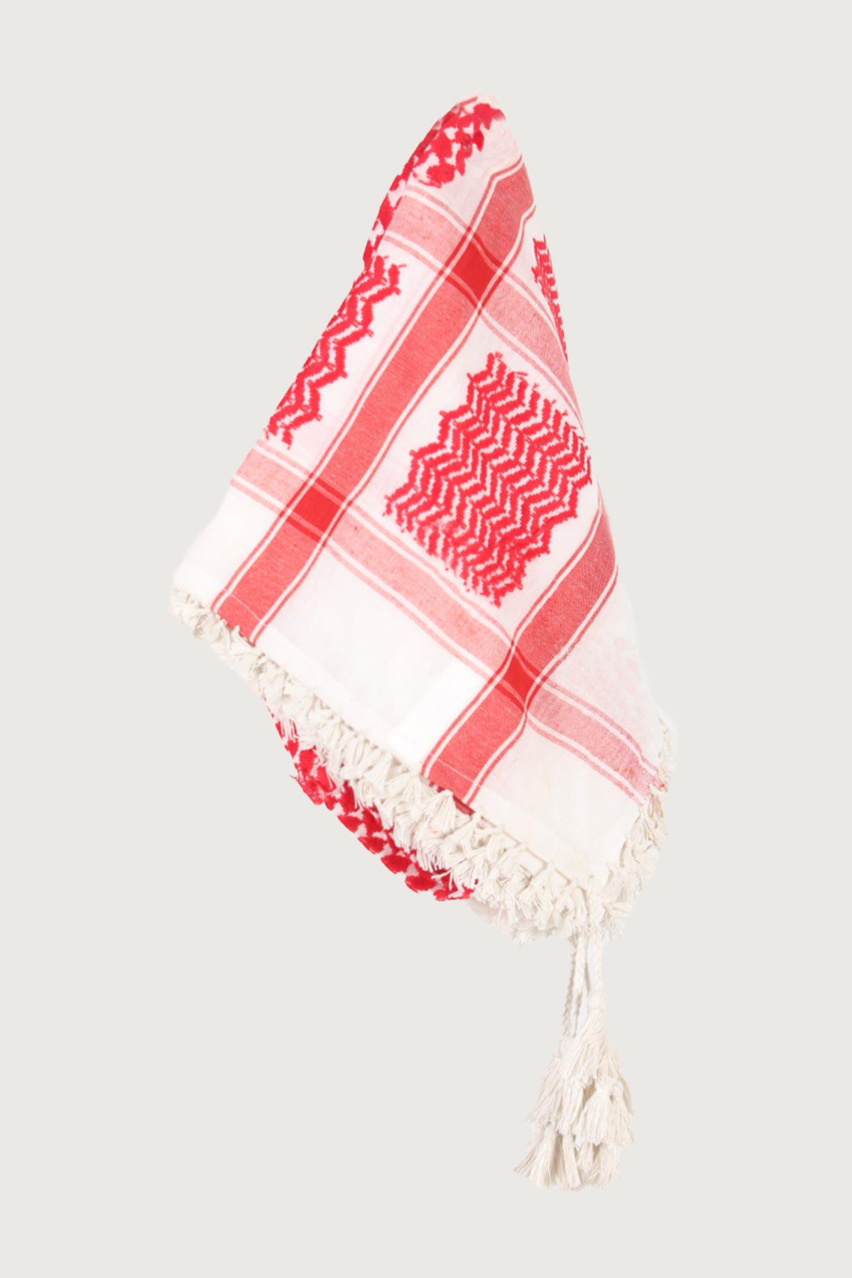 KEFFİYEH -ARAB PALEIS SJAAL -ARAFAT SJAAL - PLO SJAAL -DESERT SJAAL- SHEMAGH SJAAL - ROOD / WIT - NŞAL0501D1001KRZ