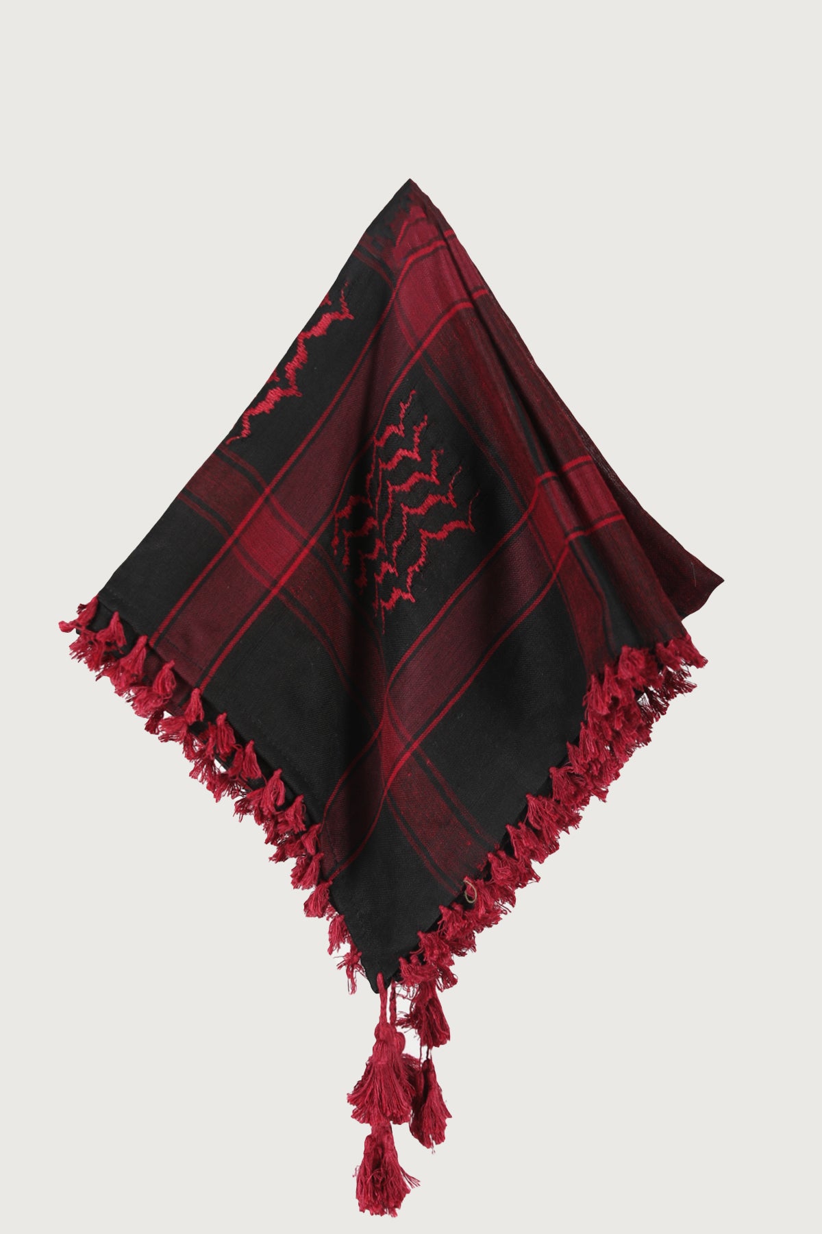 KEFFİYEH -ARABISCHER PALÄSTINENSISCHER SCHAL -ARAFAT SCHAL - PLO SCHAL -WÜSTENSCHAL- SHEMAGH SCHAL - BORDEAUX / SCHWARZ - NŞAL0501D1003BRD