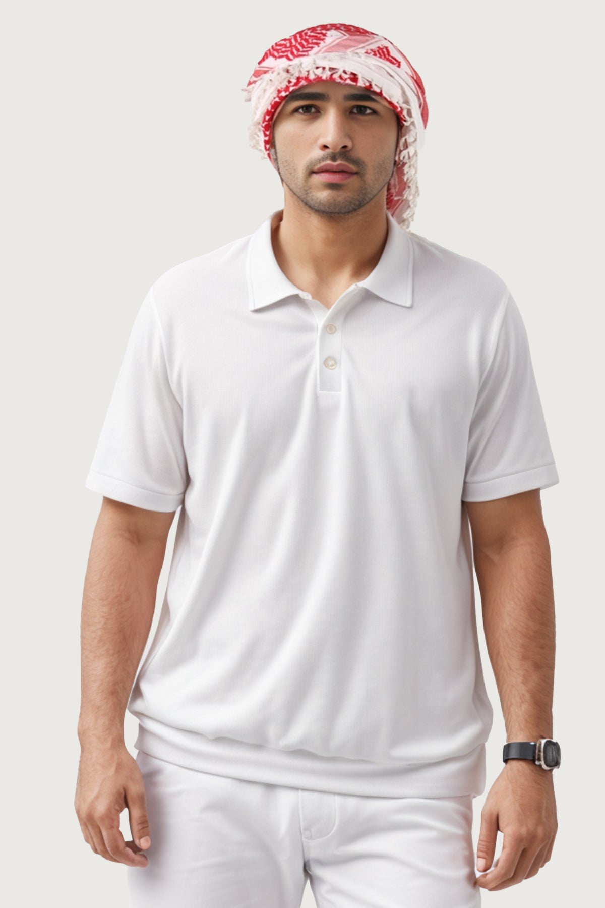 KEFFİYEH -ARAB PALEIS SJAAL -ARAFAT SJAAL - PLO SJAAL -DESERT SJAAL- SHEMAGH SJAAL - ROOD / WIT - NŞAL0501D1001KRZ