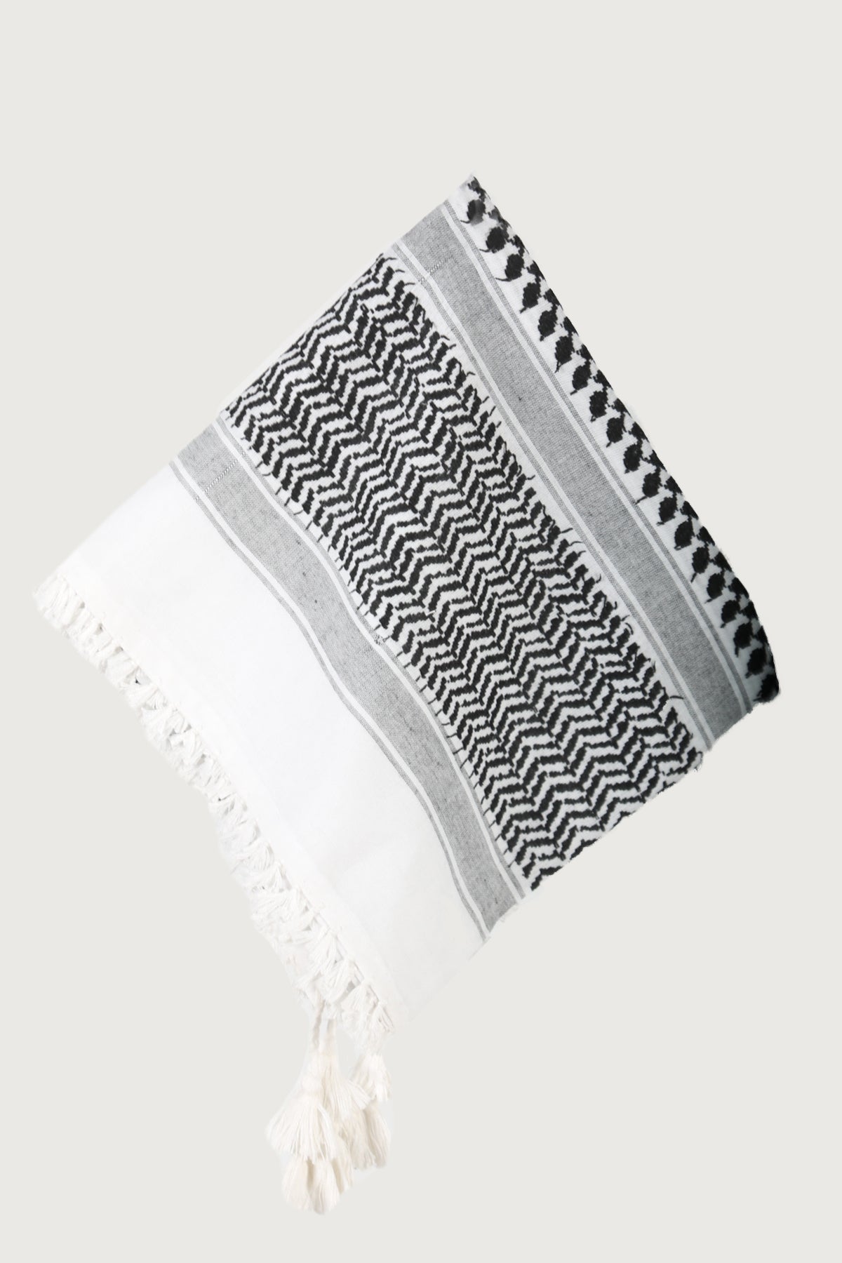 KEFFİYEH -ARABISCHE PALESTIJNSE SJAAL -ARAFAT SJAAL - PLO SJAAL -DESERT SJAAL- SHEMAGH SJAAL - ZWART/WIT - NŞAL0501D1001SYH