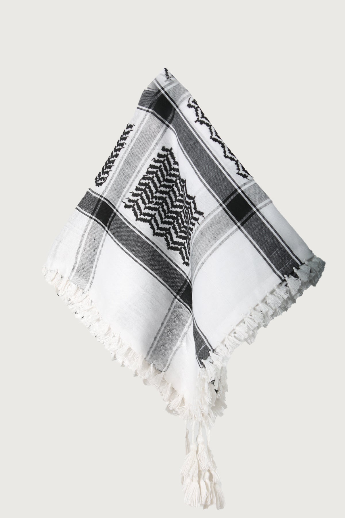 KEFFİYEH -ARABISCHE PALESTIJNSE SJAAL -ARAFAT SJAAL - PLO SJAAL -DESERT SJAAL- SHEMAGH SJAAL - ZWART/WIT - NŞAL0501D1001SYH