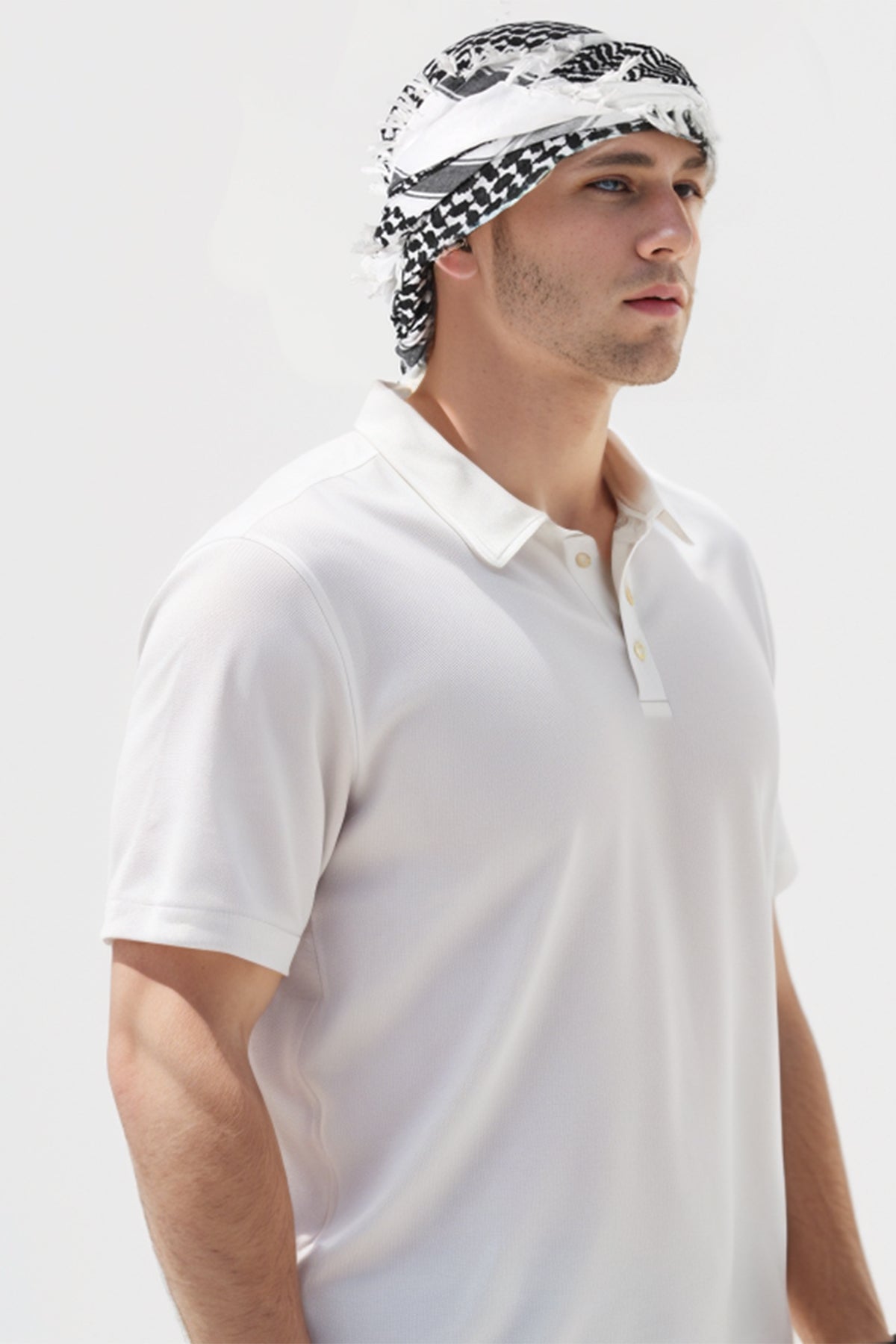 KEFFİYEH -ARABISCHE PALESTIJNSE SJAAL -ARAFAT SJAAL - PLO SJAAL -DESERT SJAAL- SHEMAGH SJAAL - ZWART/WIT - NŞAL0501D1001SYH