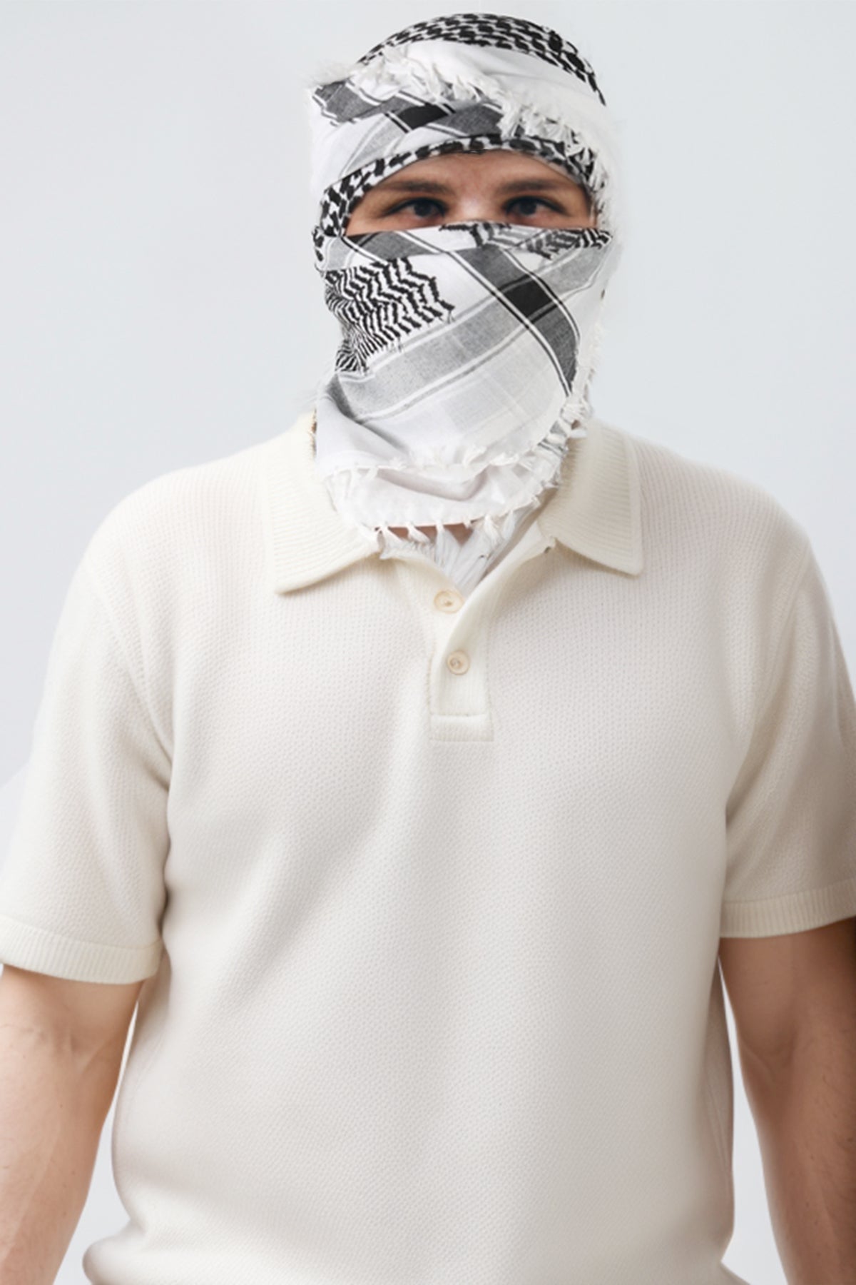 KEFFİYEH -ARABISCHE PALESTIJNSE SJAAL -ARAFAT SJAAL - PLO SJAAL -DESERT SJAAL- SHEMAGH SJAAL - ZWART/WIT - NŞAL0501D1001SYH