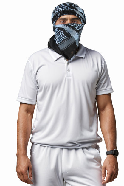 KEFFİYEH -ARAB PALESTIJNSE SJAAL -ARAFAT SJAAL - PLO SJAAL -DESERT SJAAL- SHEMAGH SJAAL - BLAUW / ZWART - NŞAL0501D1003MVİ