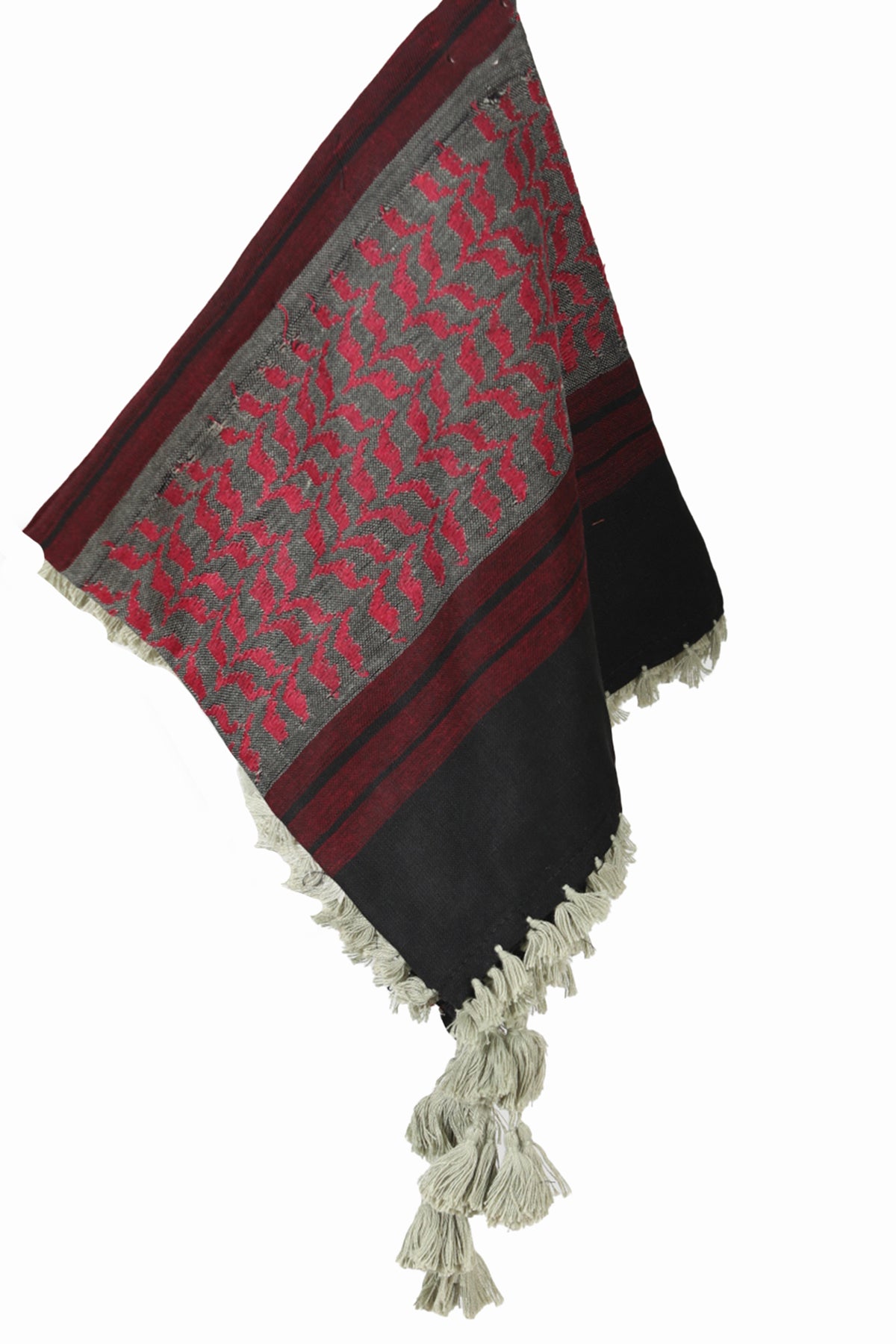 KEFFİYEH -ARABISCHER PALÄSTINENSISCHER SCHAL -ARAFAT SCHAL - PLO SCHAL -WÜSTE SCHAL- SHEMAGH SCHAL - GEMÜSE / ROT / SCHWARZ - NŞAL0501D1003YŞL