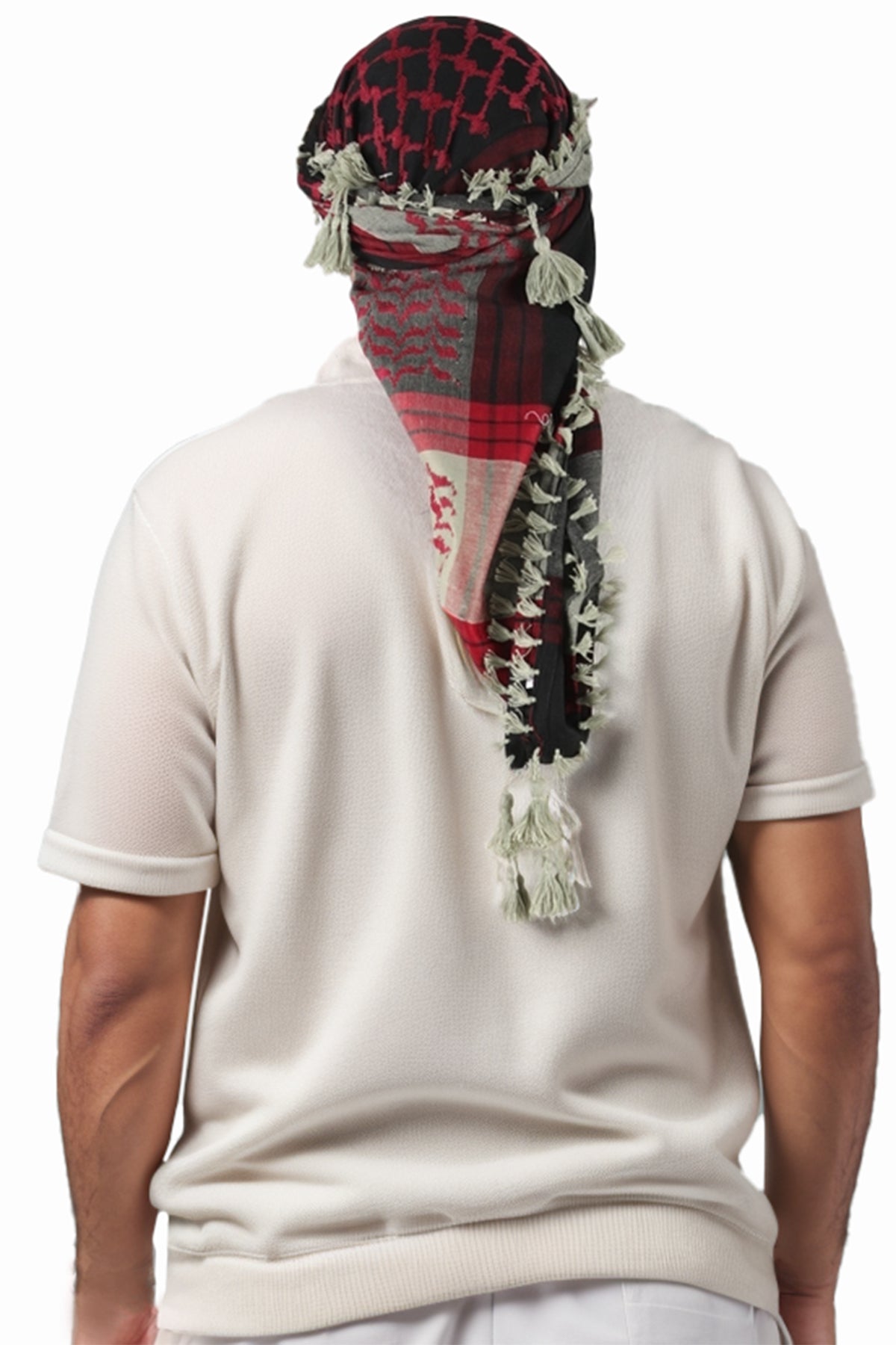 KEFFİYEH -ARABISCHER PALÄSTINENSISCHER SCHAL -ARAFAT SCHAL - PLO SCHAL -WÜSTE SCHAL- SHEMAGH SCHAL - GEMÜSE / ROT / SCHWARZ - NŞAL0501D1003YŞL