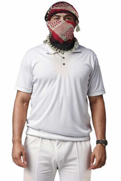 KEFFİYEH -ARABISCHER PALÄSTINENSISCHER SCHAL -ARAFAT SCHAL - PLO SCHAL -WÜSTE SCHAL- SHEMAGH SCHAL - GEMÜSE / ROT / SCHWARZ - NŞAL0501D1003YŞL