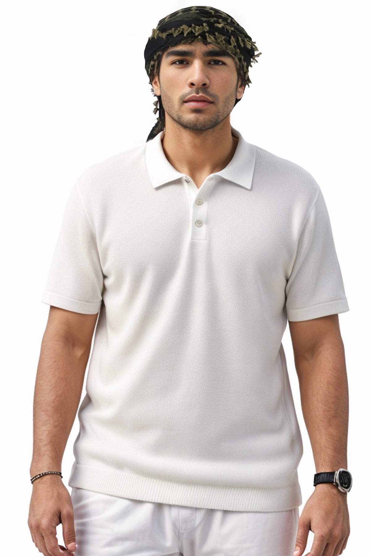 KEFFIEH - ARAB PALESTINE SCARF - ARAFAT SCARF - PLO SCARF - WEST ARMOURED SCARF- SHEMAGH SCARF - KHAKI / BLACK - NŞAL0501D1003HKİ